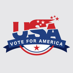 2020 United Stated Of America Presidential Election Vote Design Typography Logo Vector Illustration