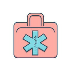 Color illustration icon for EMS  