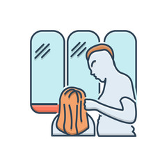 Color illustration icon for Hair Care