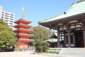 福岡市の東長寺五重塔