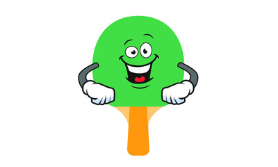 Illustration Vector of ping pong cartoon characters flat design Perfect for T Shirt design,logo,sticker 