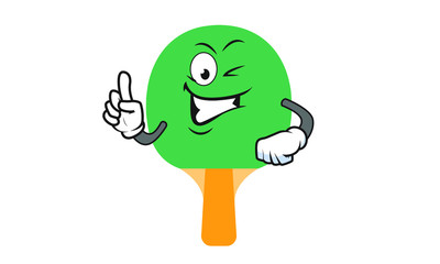 Illustration Vector of ping pong cartoon characters flat design Perfect for T Shirt design,logo,sticker 
