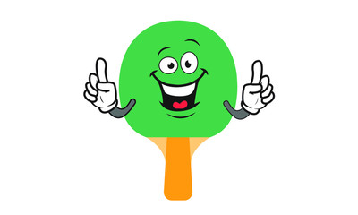 Illustration Vector of ping pong cartoon characters flat design Perfect for T Shirt design,logo,sticker 