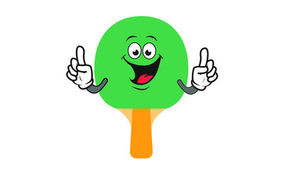 Illustration Vector of ping pong cartoon characters flat design Perfect for T Shirt design,logo,sticker 