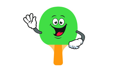 Illustration Vector of ping pong cartoon characters flat design Perfect for T Shirt design,logo,sticker 