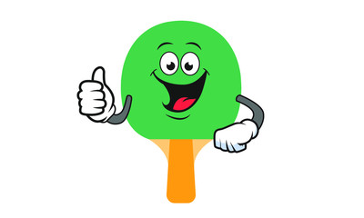 Illustration Vector of ping pong cartoon characters flat design Perfect for T Shirt design,logo,sticker 