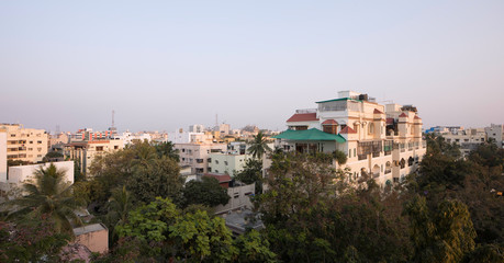 Fototapeta na wymiar Panoramic view of Hyderabad city