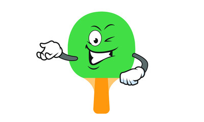 Illustration Vector of ping pong cartoon characters flat design Perfect for T Shirt design,logo,sticker 