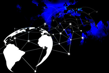 Circular interface HUD rotating on dark virtual screen , infographic elements like music equalizer, audio waves or sound frequency in lines. 