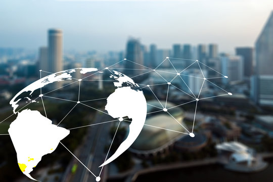 Circular interface HUD rotating on dark virtual screen , infographic elements like music equalizer, audio waves or sound frequency in lines.  - Powered by Adobe