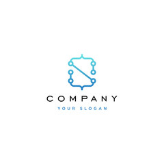 Obraz premium Code tech logo design vector illustration template