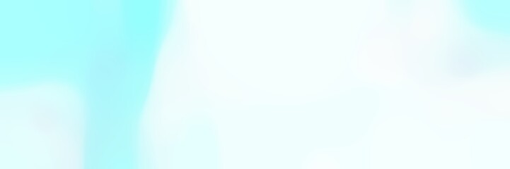 blurred bokeh iridescent horizontal background bokeh graphic with mint cream, pale turquoise and light cyan colors space for text or image