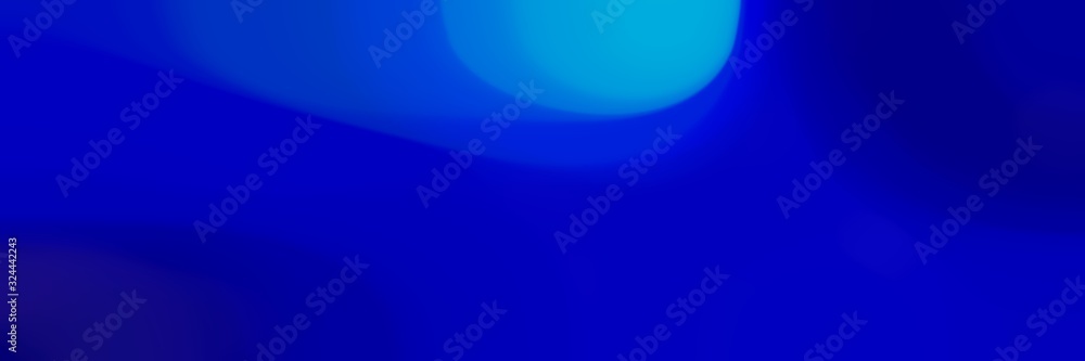 Poster blurred bokeh horizontal background texture with medium blue, dodger blue and dark blue colors space