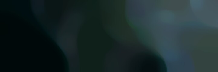 blurred bokeh iridescent horizontal background texture with very dark green, dark slate gray and very dark blue colors space for text or image