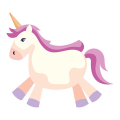 cute unicorn fantasy isolated icon vector illustration design