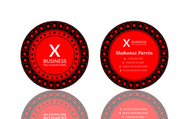 Circle Business Cards Design. pin button design