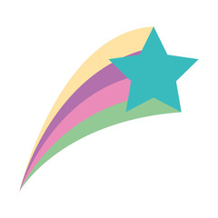 cute shooting star magic icon vector illustration design