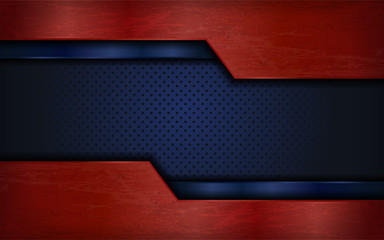 Vintage metal red and blue abstract geometry vector background images