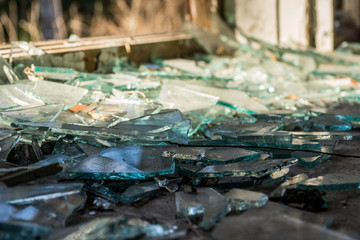 Pile of glass shards 