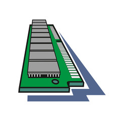 random access memory on white background in EPS10