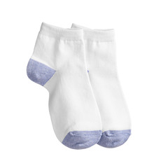Cotton socks on white background