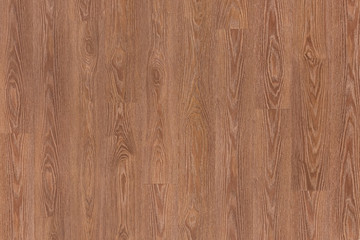 Fototapeta premium Natural dark brown wooden surface floor texture background. polished laminate parquet