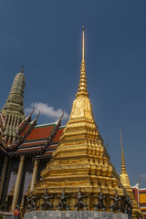 Fototapeta premium Area within Wat Phra Kaew temple that is regarded as the most sacred Buddhist temple in Bangkok Thailand.