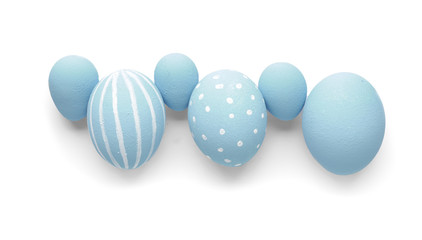 Beautiful Easter eggs on white background