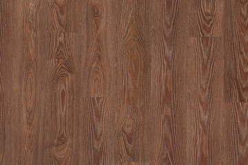 Natural dark brown wooden surface floor texture background.  polished  laminate  parquet