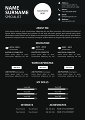 CV Templates Soft Black