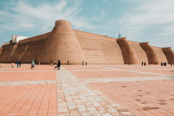 medieval eastern fortress Ark, Bukhara and square