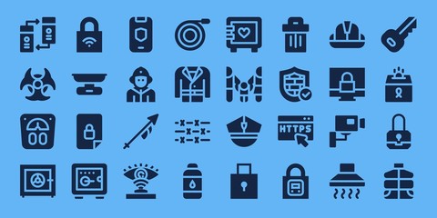 Modern Simple Set of protection Vector filled Icons