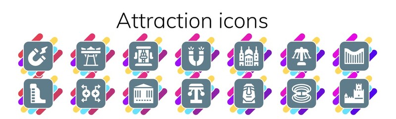 attraction icon set