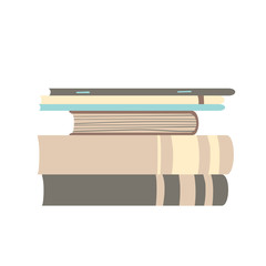 A stack of books. Vector on a white background.