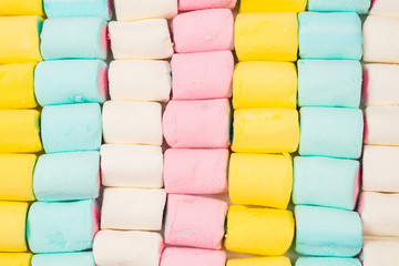 Colorful tasty marshmallow background.