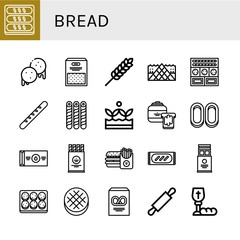 bread simple icons set