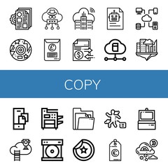 copy icon set