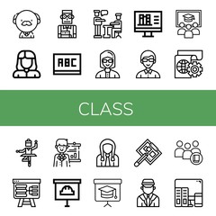 class simple icons set