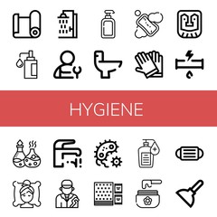 Set of hygiene icons