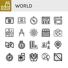 Set of world icons
