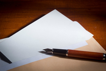 Fountain pen and envelope
