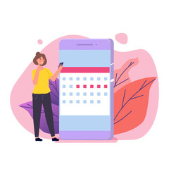 Woman monthly periods,  menstrual cycle calendar. Vector illustration.