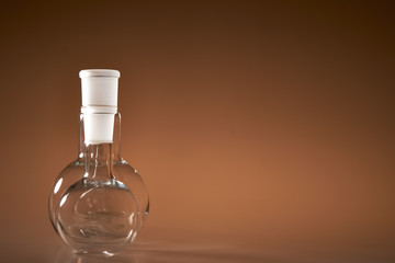 Chemical vessels. Glass flasks. Laboratory utensil.