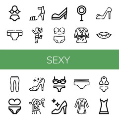 Set of sexy icons