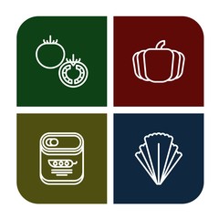 vegetable icon set