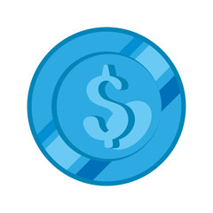 coin dollar money isolated icon vector illustration design