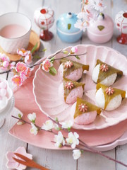 ひな祭り 2色の桜餅