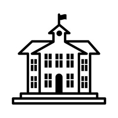 Building School icon vector