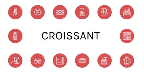 Set of croissant icons