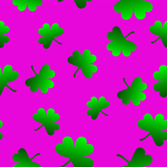 seamless pattern with clover. Clover Pattern Background. Leaves Seamless Pattern Background
